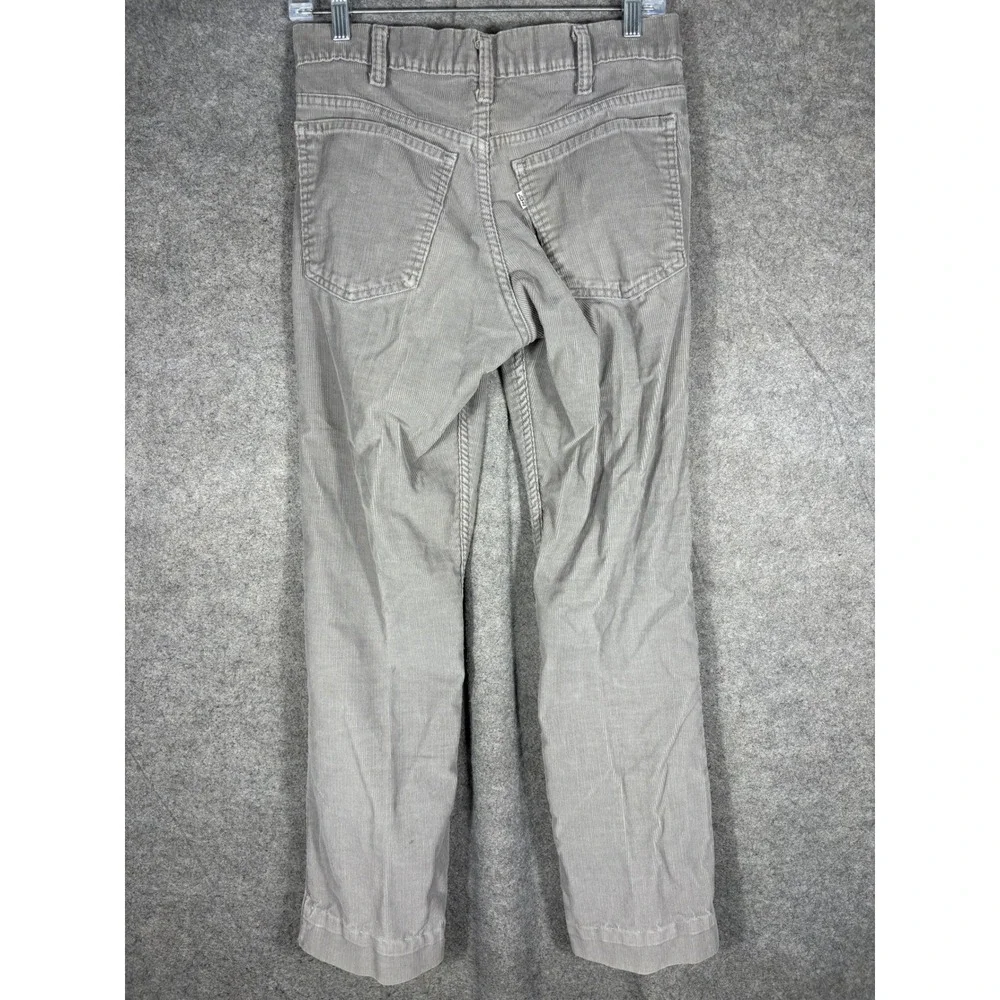 Vintage Levis 519 Corduroy Pants Mens 30x28 Grey Slim Straight Leg SF 207